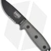 ESEE Knives ESEE-3SM-MB Modified Knife Coyote & MOLLE Back (3.88" Black Serr)
