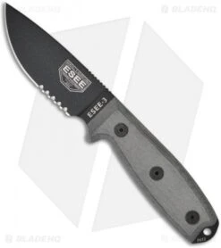 ESEE Knives ESEE-3SM Modified Knife Coyote Sheath (3.88" Black Serr)