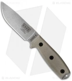 ESEE Knives ESEE-4P-MB-SS Knife Micarta MOLLE Back (4.5" 440C)