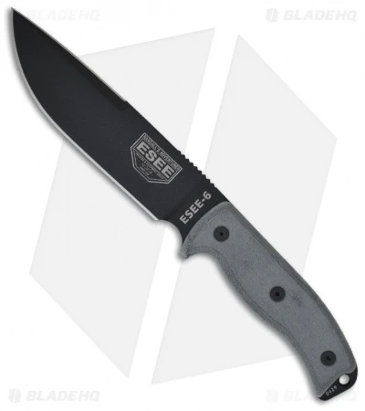 ESEE Knives ESEE-6P-CP Knife W/ Clip Point & Coyote Brown Sheath (6.5" Plain) 1 ESEE Knives ESEE-6P-CP Knife W/ Clip Point & Coyote Brown Sheath (6.5" Plain)