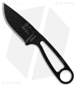 ESEE Knives Izula Black Signature Model Survival Neck Knife W/ Sheath